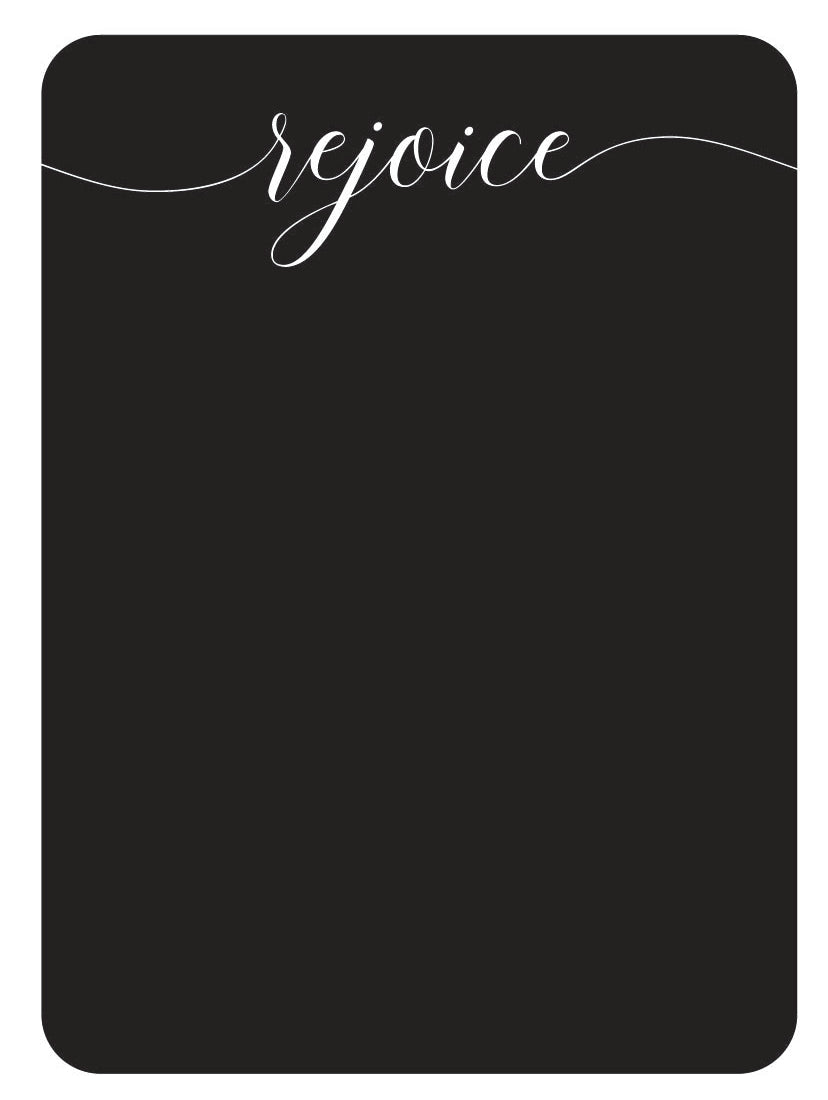 Chalkboard Rejoice vinyl decal